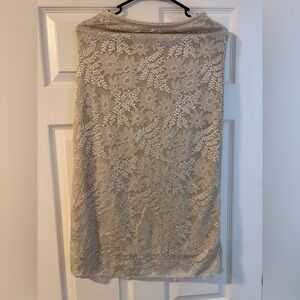 Altar'd State Lace Pencil Skirt in Cream
